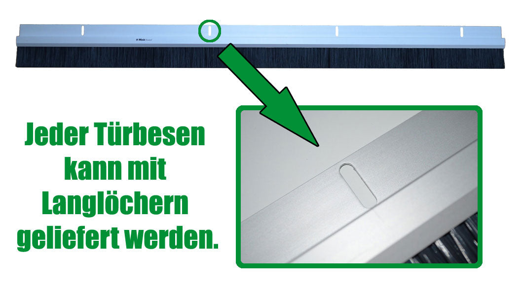 Türbesen Bürstenleisten aus Metall mit Dreireihiger Faseranordnung